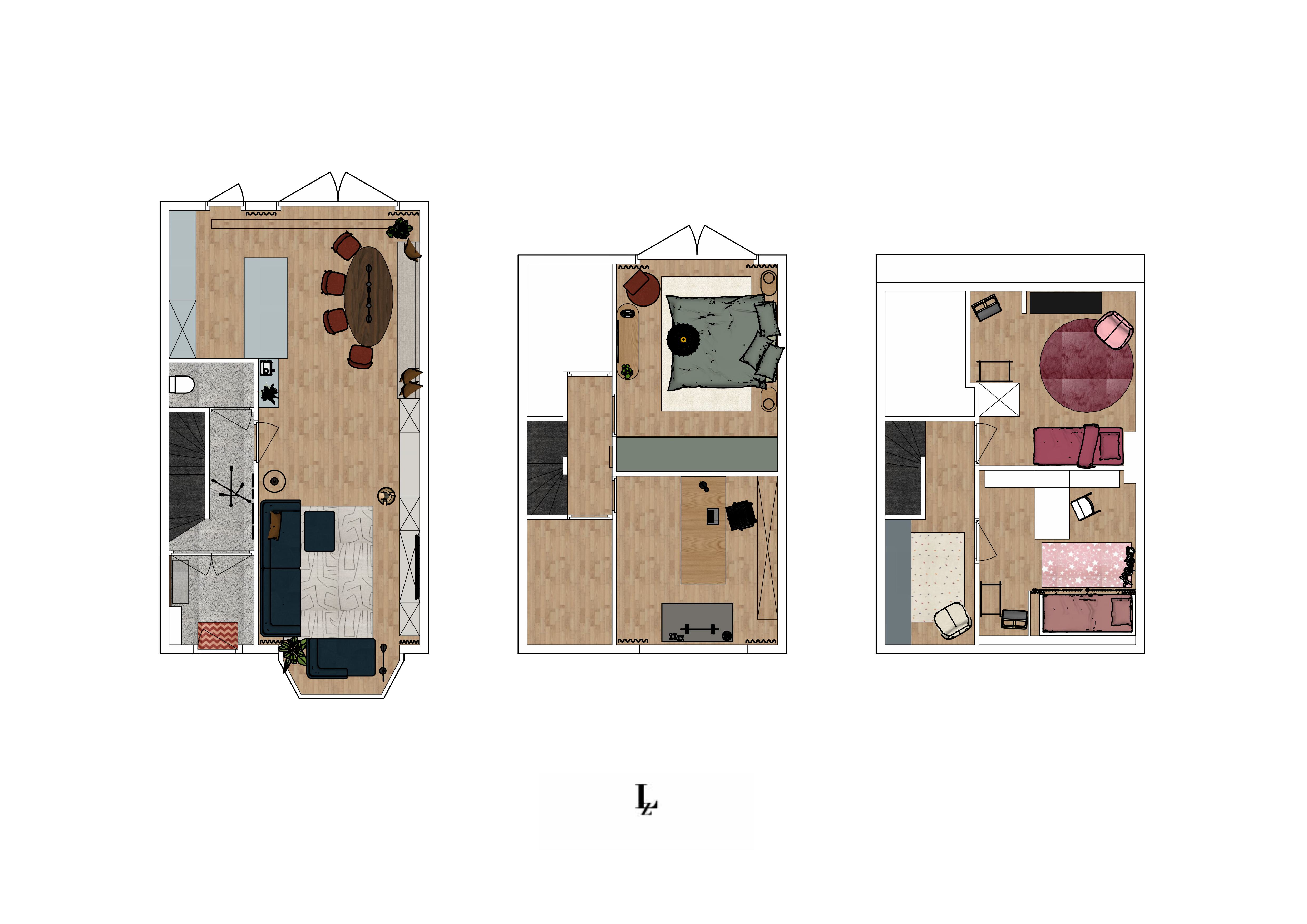 Badkamer in familiehuis Bloemendaal met natuurlijke materialen
